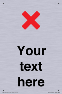 Custom plain background, red cross sign